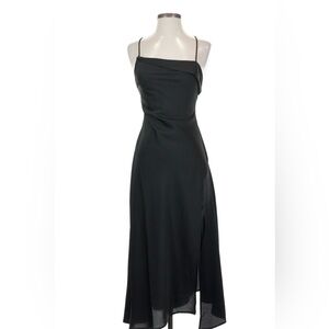 ASTR satin black dress